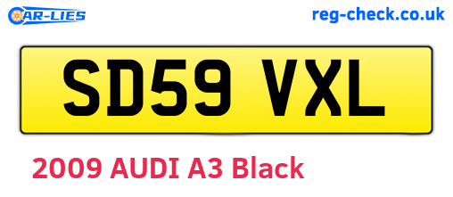 SD59VXL are the vehicle registration plates.