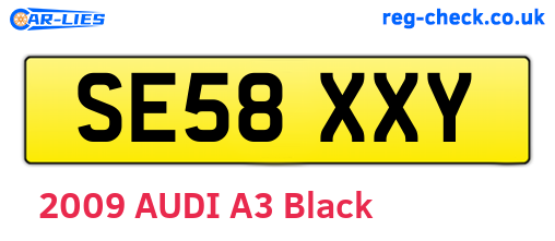 SE58XXY are the vehicle registration plates.