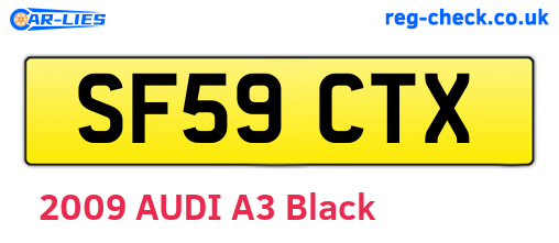 SF59CTX are the vehicle registration plates.