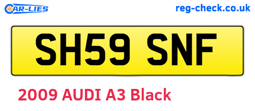 SH59SNF are the vehicle registration plates.