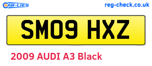 SM09HXZ are the vehicle registration plates.