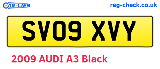 SV09XVY are the vehicle registration plates.