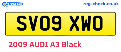 SV09XWO are the vehicle registration plates.