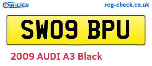 SW09BPU are the vehicle registration plates.