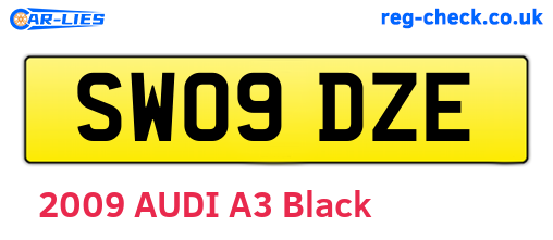 SW09DZE are the vehicle registration plates.
