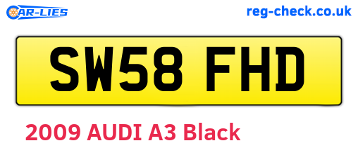 SW58FHD are the vehicle registration plates.
