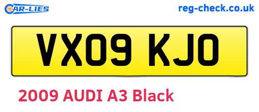 VX09KJO are the vehicle registration plates.