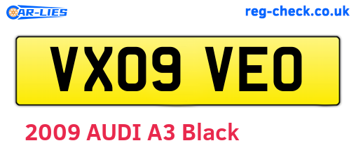 VX09VEO are the vehicle registration plates.