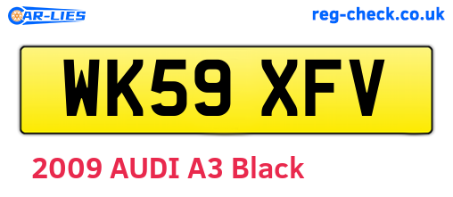 WK59XFV are the vehicle registration plates.