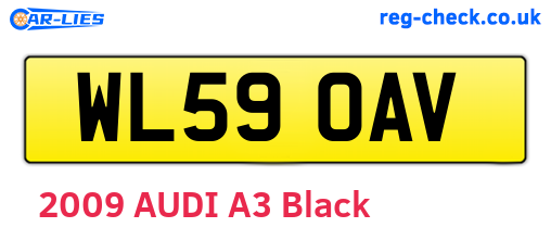 WL59OAV are the vehicle registration plates.