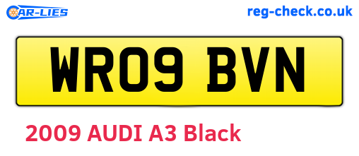 WR09BVN are the vehicle registration plates.