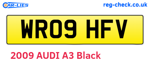 WR09HFV are the vehicle registration plates.