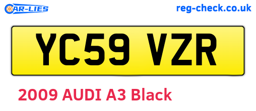 YC59VZR are the vehicle registration plates.