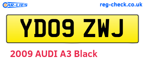 YD09ZWJ are the vehicle registration plates.