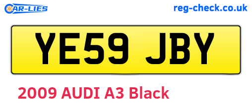 YE59JBY are the vehicle registration plates.