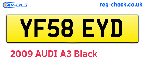 YF58EYD are the vehicle registration plates.