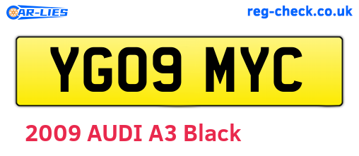 YG09MYC are the vehicle registration plates.