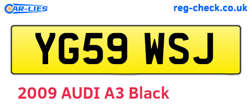 YG59WSJ are the vehicle registration plates.