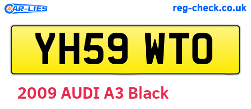YH59WTO are the vehicle registration plates.