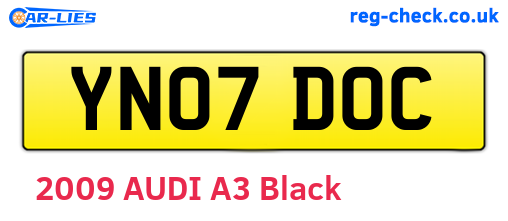 YN07DOC are the vehicle registration plates.