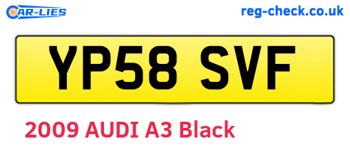 YP58SVF are the vehicle registration plates.