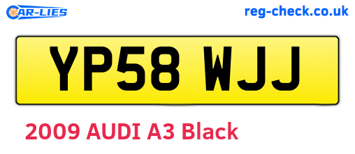 YP58WJJ are the vehicle registration plates.