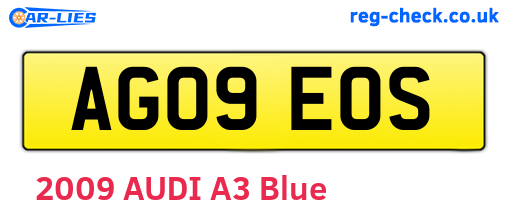 AG09EOS are the vehicle registration plates.