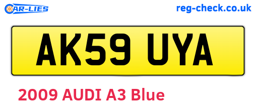 AK59UYA are the vehicle registration plates.