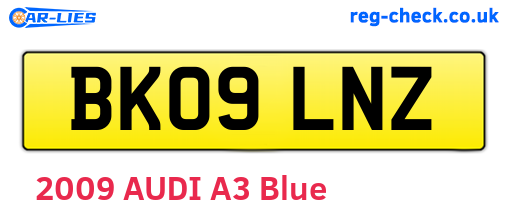 BK09LNZ are the vehicle registration plates.