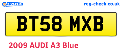 BT58MXB are the vehicle registration plates.