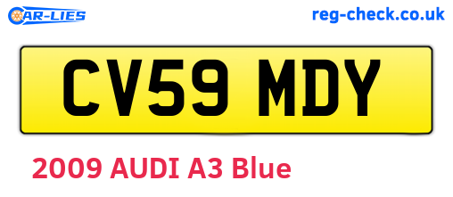CV59MDY are the vehicle registration plates.