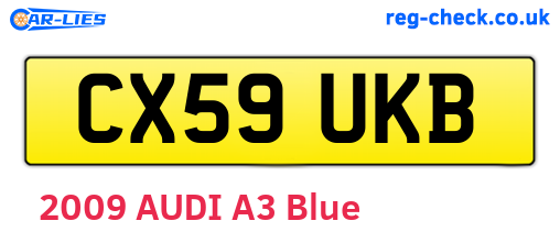 CX59UKB are the vehicle registration plates.