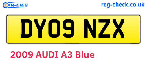 DY09NZX are the vehicle registration plates.