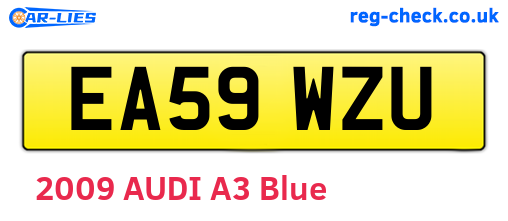 EA59WZU are the vehicle registration plates.