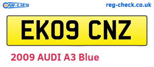 EK09CNZ are the vehicle registration plates.