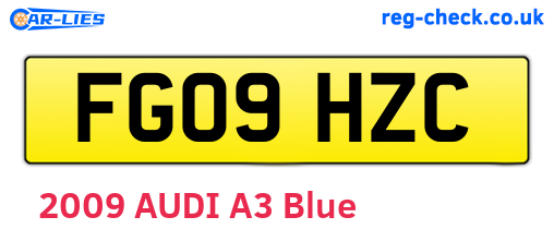 FG09HZC are the vehicle registration plates.