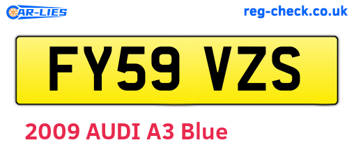 FY59VZS are the vehicle registration plates.