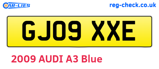 GJ09XXE are the vehicle registration plates.