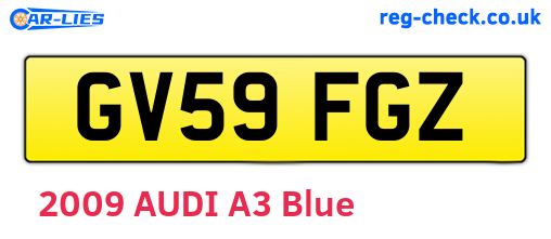 GV59FGZ are the vehicle registration plates.