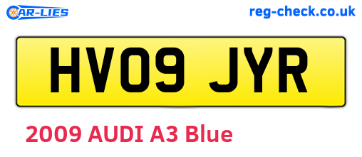 HV09JYR are the vehicle registration plates.