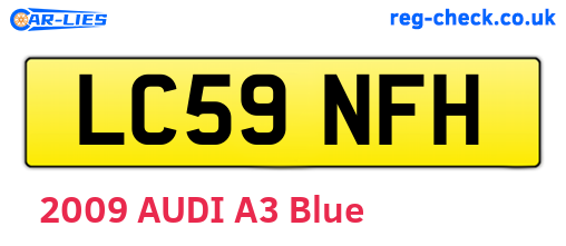 LC59NFH are the vehicle registration plates.