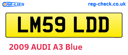 LM59LDD are the vehicle registration plates.