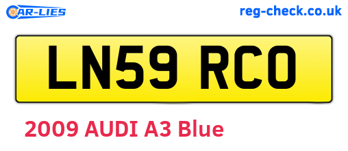 LN59RCO are the vehicle registration plates.