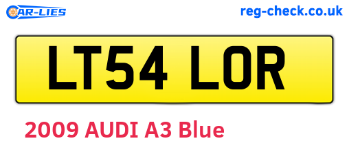 LT54LOR are the vehicle registration plates.