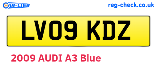 LV09KDZ are the vehicle registration plates.