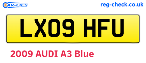 LX09HFU are the vehicle registration plates.