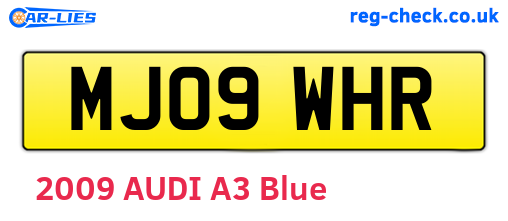 MJ09WHR are the vehicle registration plates.