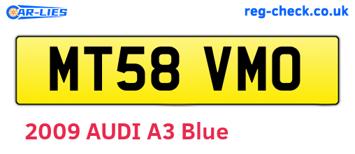 MT58VMO are the vehicle registration plates.
