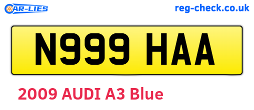 N999HAA are the vehicle registration plates.