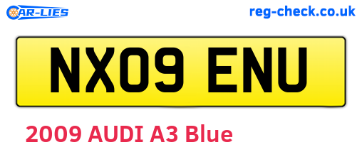 NX09ENU are the vehicle registration plates.